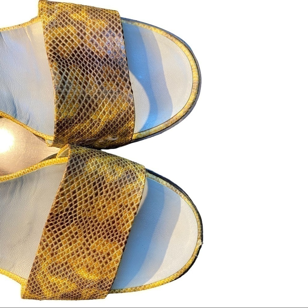 Gucci Python Print Chunky Heel Sandals - image 7